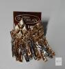 New Old Stock D&rsquo;Orlan Two-Tone Gold & Silver-Tone Fringe Earrings on Original Card - 2