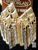New Old Stock D&rsquo;Orlan Two-Tone Gold & Silver-Tone Fringe Earrings on Original Card - 3