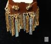 New Old Stock D&rsquo;Orlan Two-Tone Gold & Silver-Tone Fringe Earrings on Original Card - 4