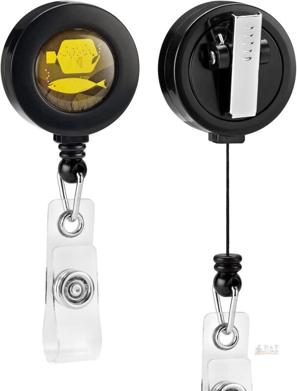 2 New Fledomx Retractable ID Card Badge Holder Reels