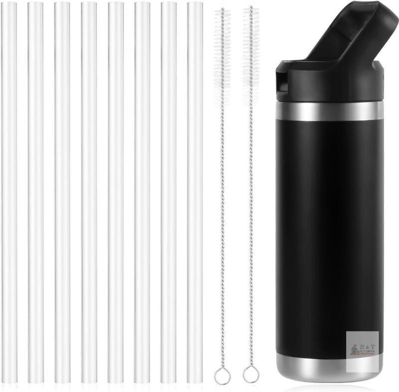 New SAVITA 8pcs Straws Set for Water Bottle Including 2pcs Cleaning Brushes (BOTTLE NOT INLC)