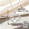 New Elegant Women'S 316 Stainless Steel Infinity Heart Necklace - Sparkling Synthetic Cubic Zirconia Pendant, Low Hypoallergenic, Perfect Gift - 2
