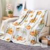 New Fall Pumpkin Fleece Throw Blanket &ndash; 50" &times; 60"