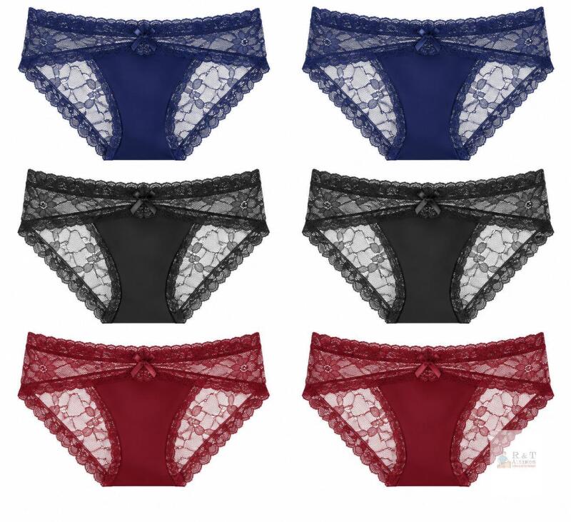 6 New Size Sm Women Lace Underwear Sexy Breathable Hipster Panties Cheeky