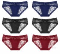 6 New Size Sm Women Lace Underwear Sexy Breathable Hipster Panties Cheeky