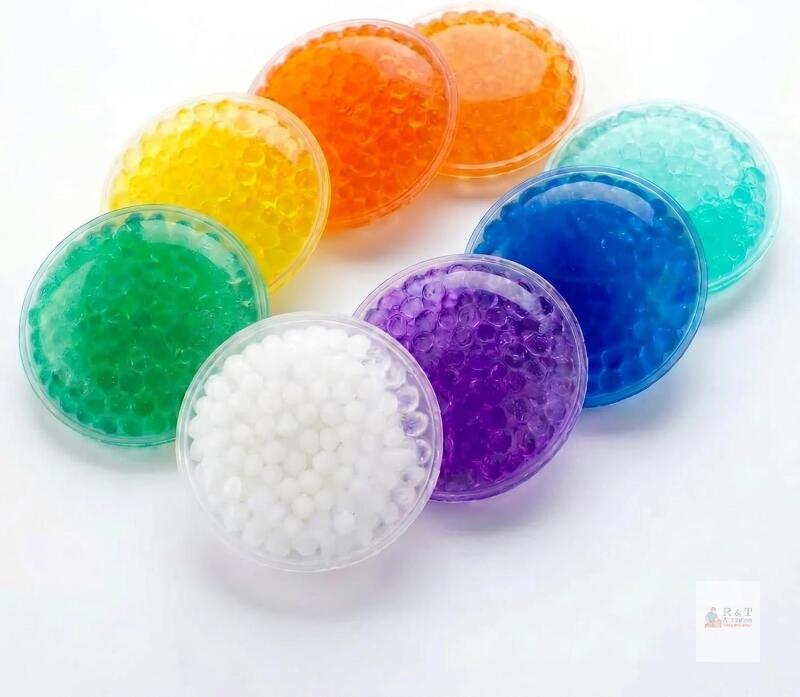 New Round Gel Ice Packs, 8-Piece Colorful Mini Cooling Pads for Lunch Bags and Coolers, Reusable Flexible Cold Compress for Puffy Eyes, Skincare and Targeted Cooling (2.75" x 2.75")- color may vary