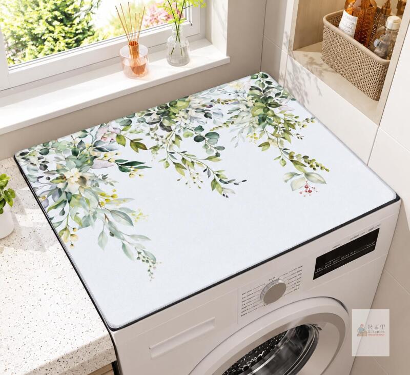 NEW Botanical Washing Machine Top Cover Mat &mdash; 23.6" &times; 19.7"