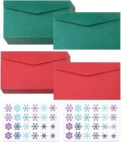New 100 PCS Christmas Enclosure Card Envelopes with stickers 11.5cm/4.5 inchx6.5cm/2.56 inch,