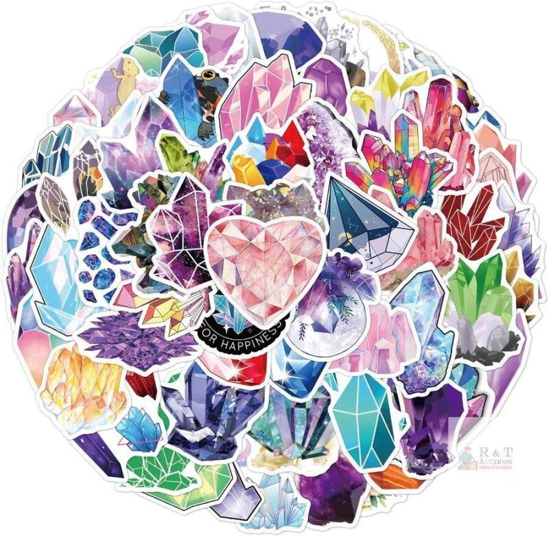 New Crystal Stickers 100 Pcs, Aesthetic Vinyl Stickers Waterproof Sticker