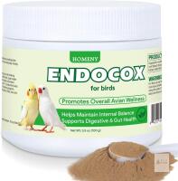 New Exp Dec 2027 Endo-COX Bird Wellness Powder - Easy Water-Mix Formula for Parakeets, Cockatiels, Canaries, Finches, Pigeons & Mixed Flocks &ndash; Helps Support Internal Harmony & Cleaner