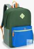 NEW Roots Teen Lightweight Recycled Laptop Backpack, 34L, Khaki/Blue, 15.6" Laptop Compartment