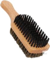 New Double Sided Brush, Beard Brush for Men Great for Wave Styles and Detangling, Ergonomic Handle, Nylon Bristle, Rubber Wood Handle, Maintaining Coarse Hai
