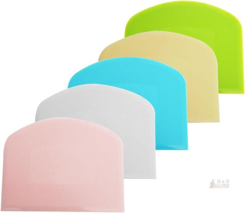 New 5 Pack Dough Scraper, Plastic Bench Scraper