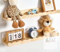 new Fun Memories 24" Pine Wood Picture Ledge Shelves for Wall, Set of 2, Natural Finish, Nursery & Home