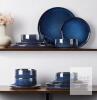 NEW E-far 18-Piece Deep Sea Blue Reactive Glaze Stoneware Dinnerware Set - 2