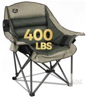 NEW Oversized XL Folding Camping Chair, 400lbs Capacity, Padded, Cup & Phone Holder, Carry Bag, Brown
