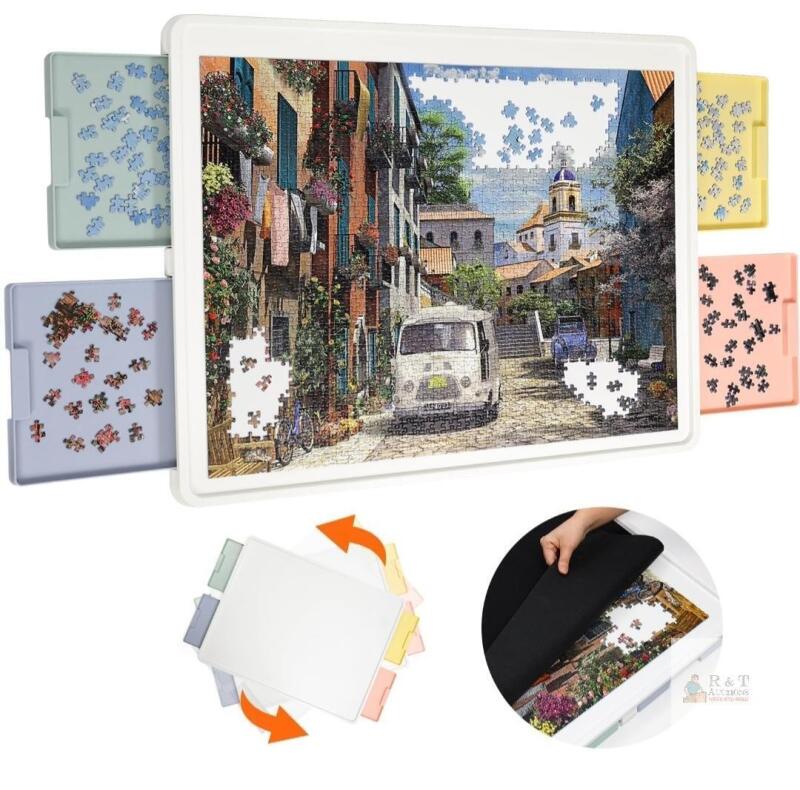 NEW Playboda 1500-Piece Rotating Puzzle Board with Drawers and Cover, Model PTZ002-CA