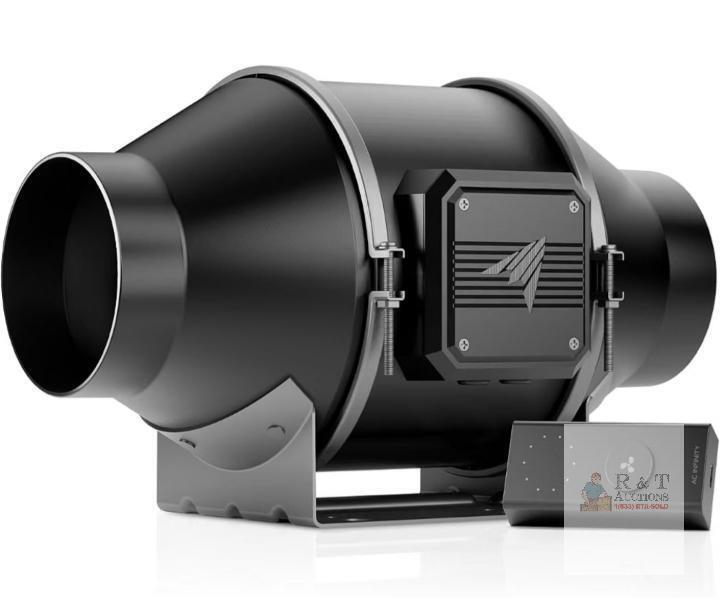 NEW AC Infinity Cloudline S4 Inline Duct Fan, 4" 226 CFM, Digital Controller, EC Motor, IP54