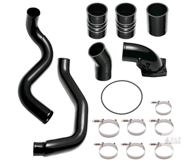 NEW SPELAB Turbo Intercooler Pipe Kit Black, Fits 2003-2007 Ford F250-F550 6.0L Powerstroke, Intake Elbow