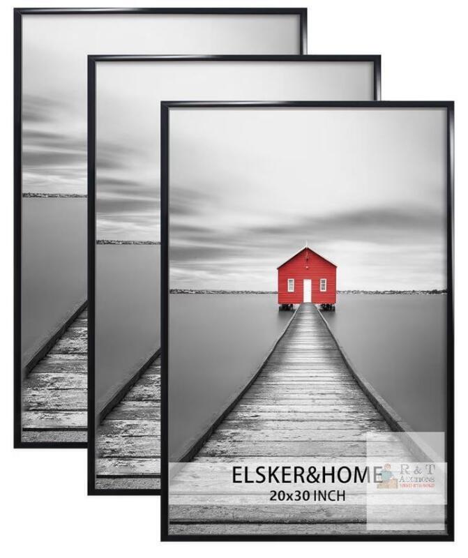 new ELSKER & HOME 20&rdquo; x 30&rdquo; Black Poster Frames, 3-Pack, Durable Plastic with MDF Backing