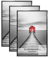 new ELSKER & HOME 20&rdquo; x 30&rdquo; Black Poster Frames, 3-Pack, Durable Plastic with MDF Backing