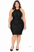 New Size 1X HYBRID & COMPANY Womens Elegance Stretch Chic Bandage Dress - DRBD002378X