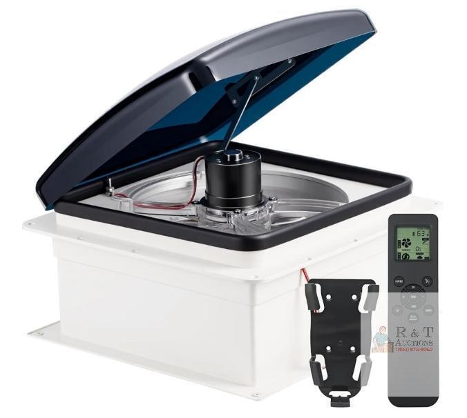 NEW 14"x14" 10-Speed 12V RV Roof Vent Fan with Remote Control and Rain Sensor