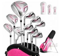 NEW TIVOR Women's Left-Handed 14-Piece Golf Club Set with Graphite Shafts and Stand Bag