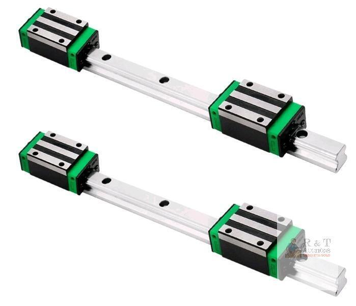 NEW HGR20 Linear Guide Rail Kit with HGH20CA Bearing Blocks, 600mm Rails, 4 Blocks