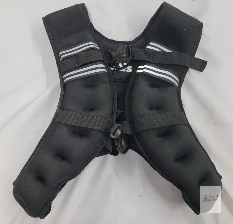 NEW SIS Weighted Workout Vest, Adjustable Fit, Reflective Stripes, Padded Design