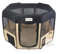 NEW ZuHucpts 36" Portable Foldable Pet Playpen with Collapsible Travel Bowl