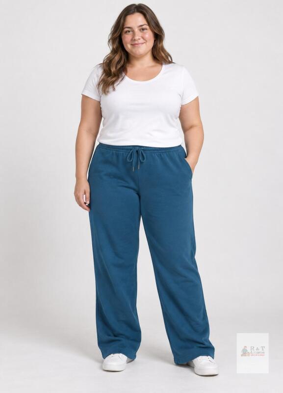 Blue Sweatpants Size Large, Drawstring Waist, Elastic Band, Unbranded