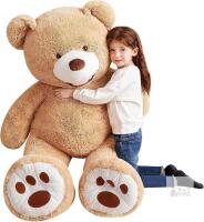 NEW EARTHSOUND 63" Giant Brown Teddy Bear Plush Stuffed Animal