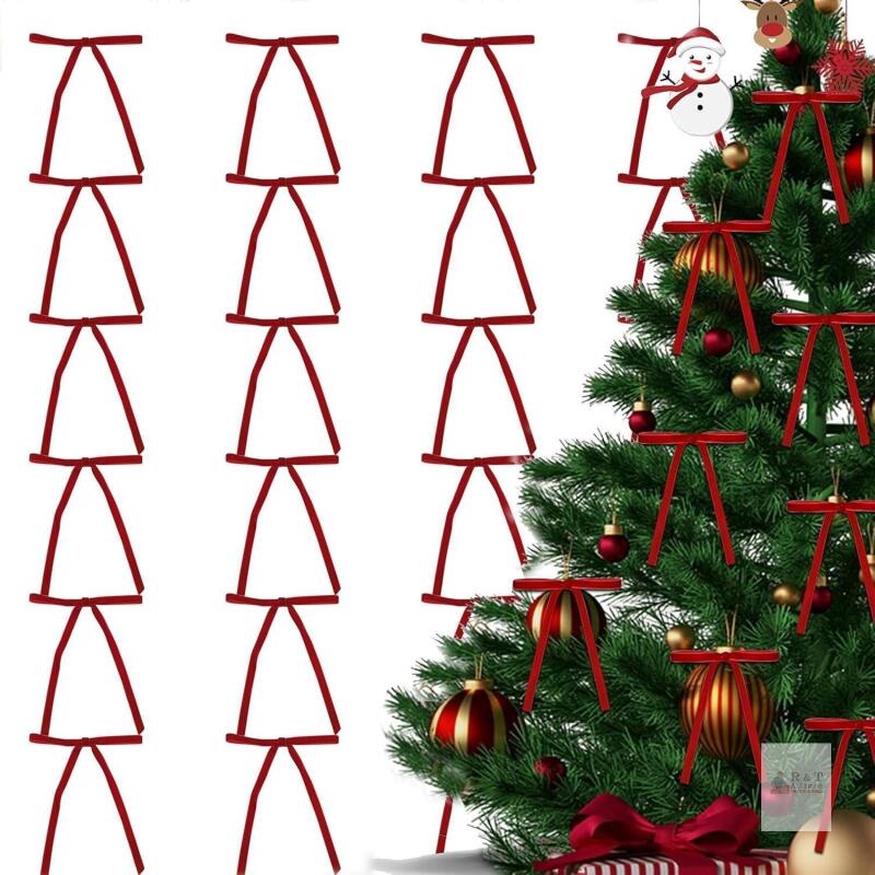 New 24 Pcs Velvet Christmas Bows