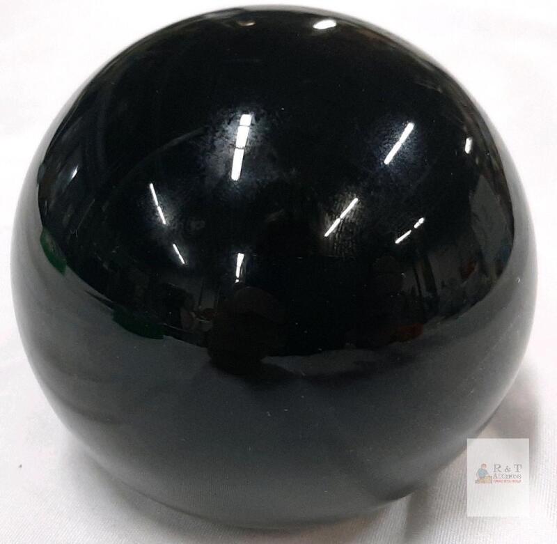 Polished Obsidian or Glass Black Sphere, Decorative/Metaphysical Ball
