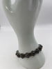 Art Deco 925 Marcasite Flower Bracelet Vibrant purple stones - 2