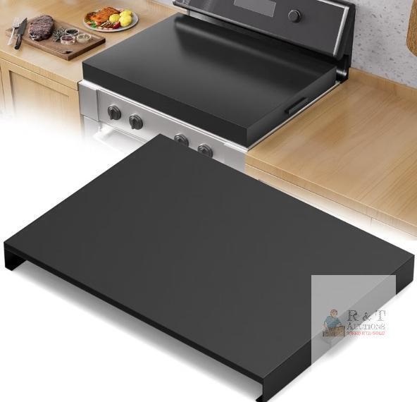 NEW BJADES Metal Stove Cover Board 30"x22"x3", Black, Fits Gas/Electric Range, Anti-Slip, Handles