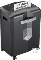 NEW Bonsaii C266-B Micro-Cut Shredder, 12-Sheet Capacity, 60-Minute Run Time, P-4 Security Level