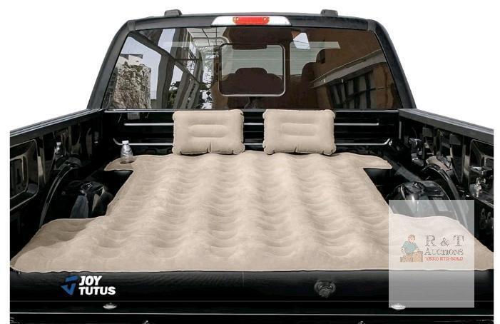 NEW JoyTutus Inflatable Truck Bed Air Mattress for 5.5-5.8 ft Beds, Beige, with 2 Pillows- 72 HR WARRANTY ON ANY LEAKS