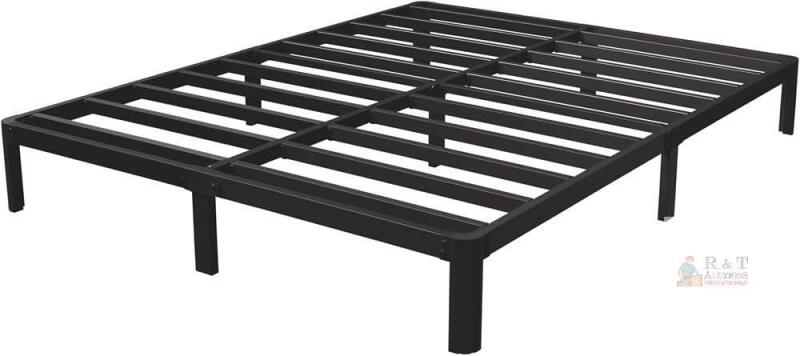 new Full Size Metal Bed Frame, Model XMCT-CA-YOW1, 2000 lbs Capacity, Black Finish