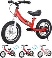 NEW BIKEBOY 3-in-1 Convertible Kids' Bike &ndash; 12"/14"/16" Wheels, Red, Adjustable Seat & Handlebar