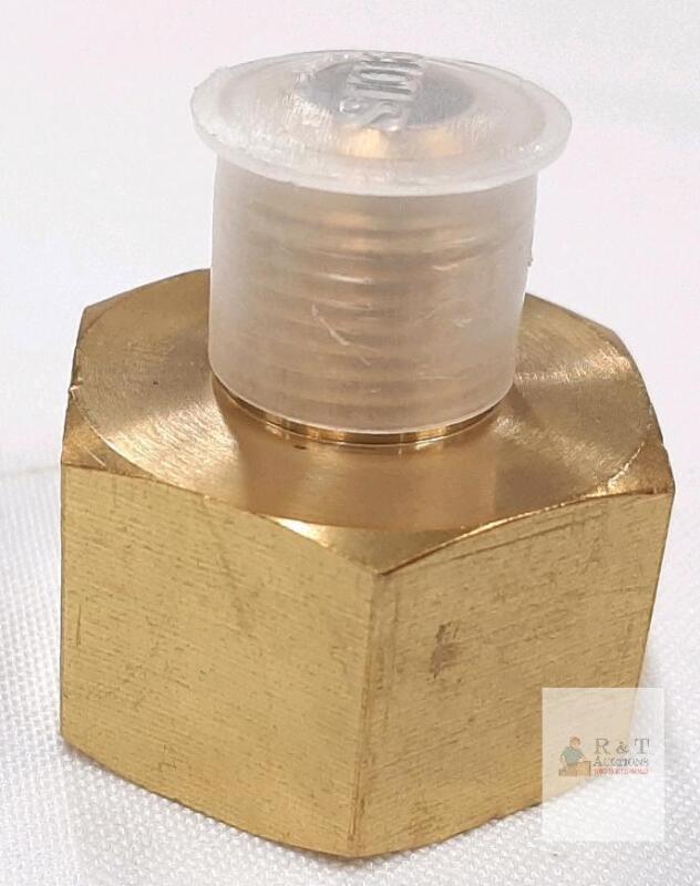 NEW Brass Test Plug 1/2" NPT S1016 with Threaded Plastic Insert for Pressure Sealing