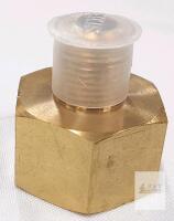 NEW Brass Test Plug 1/2" NPT S1016 with Threaded Plastic Insert for Pressure Sealing