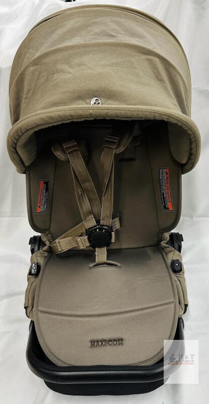 Maxi-Cosi Stroller Seat Unit, 5-Point Harness, Extendable Canopy, Taupe, Fits Modular Strollers