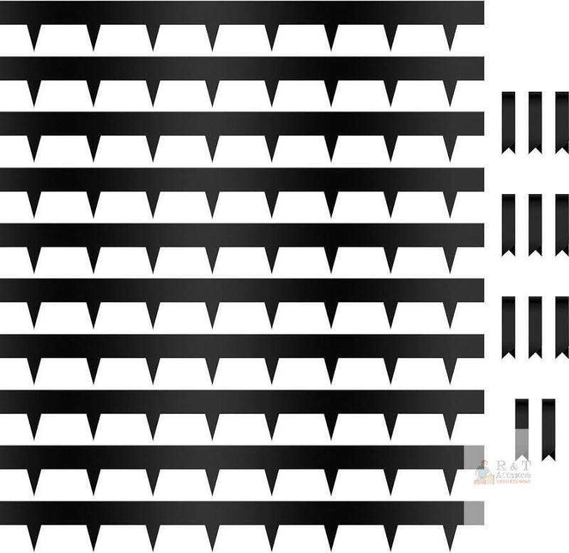 NEW 33ft Black Plastic No-Dig Landscape Edging Kit, 10 Sections, 11 Stakes, Hammer-In Install