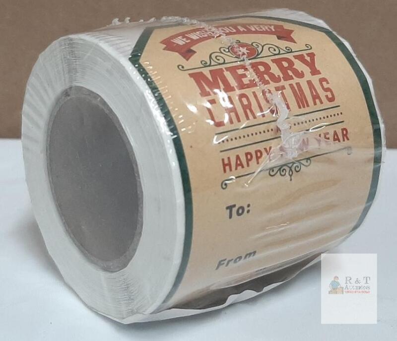 NEW 120pcs Merry Christmas Gift Tag Stickers Roll, Self-Adhesive Writable Labels, To/From, 2"x3"