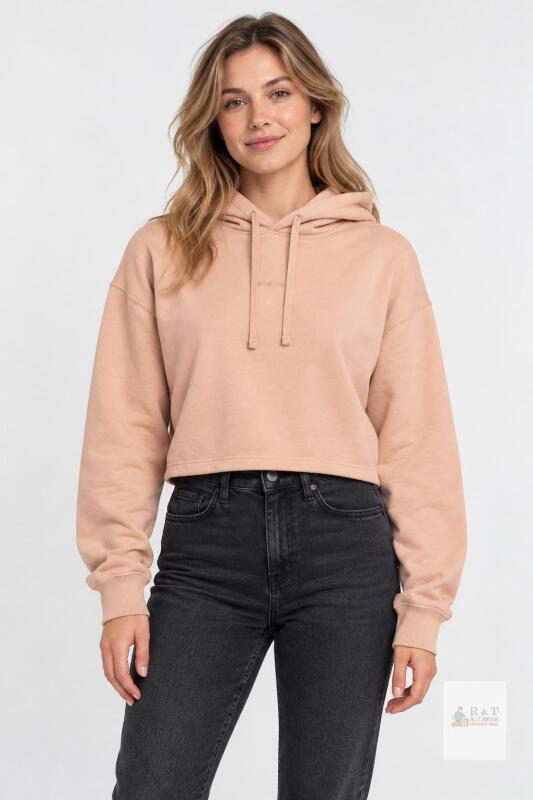 NEW Society Crop Hoodie Original Blush Pink, Size Small, Pullover, Long Sleeve, $64.99 MSRP, NWT