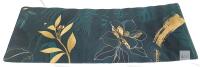 NEW XXL Floral Desk Mat 35.4"x15.7", Gold Botanical Print, Stitched Edges, Anti-Slip Rubber Base