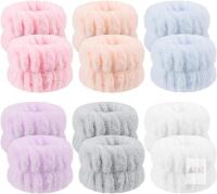 New 12Pcs Wrist Washband Set, Face Washing Wristbands, Microfiber Wrist Spa Wash Towel Band, Absorbent Wristbands