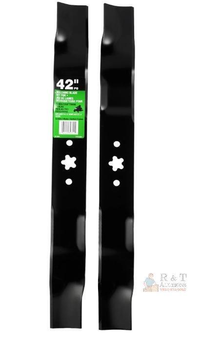 New - Atlas Mulching Lawn Tractor Replacement Two Blade Set, 42-in